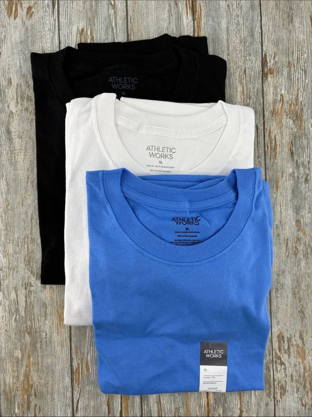 Men’s Active Durable Cotton Short Sleeve T-Shirts 3-Pack Size XL